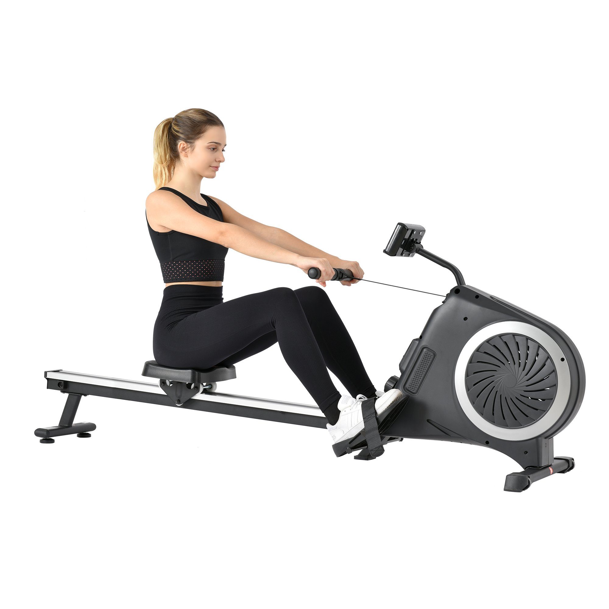 Ulife Rudergerät klappbar mit Luftwiderstand, Air Rudergerät Dual Magnet,8-stufig, LCD-Monitor