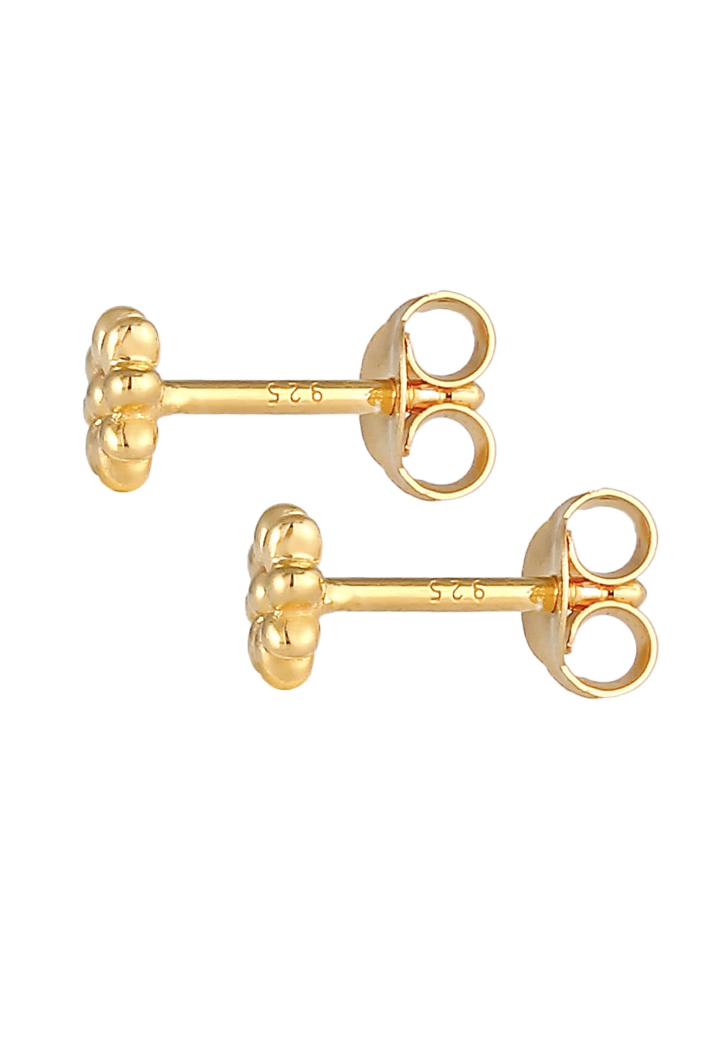 Orecchini da donna Elli modello Daisy - Fiore naturale di tendenza in argento sterling 925 placcato oro