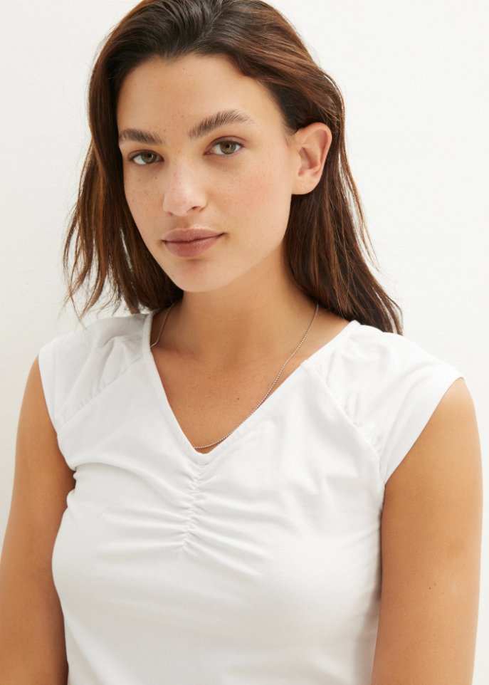 Shirttop mit V-Ausschnitt