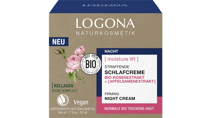 LOGONA Moisture Lift Schlafcreme 50 ml