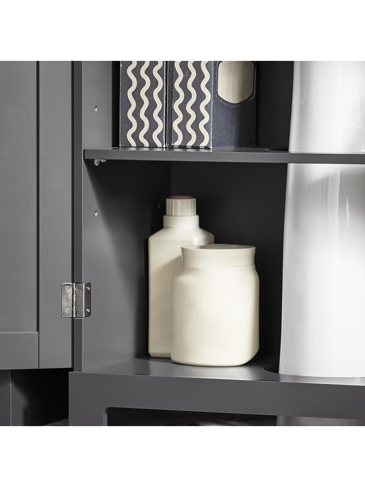 SoBuy Waschbeckenunterschrank in Dunkelgrau - (B)60 x (H)60 x (T)30cm günstig kaufen onesize