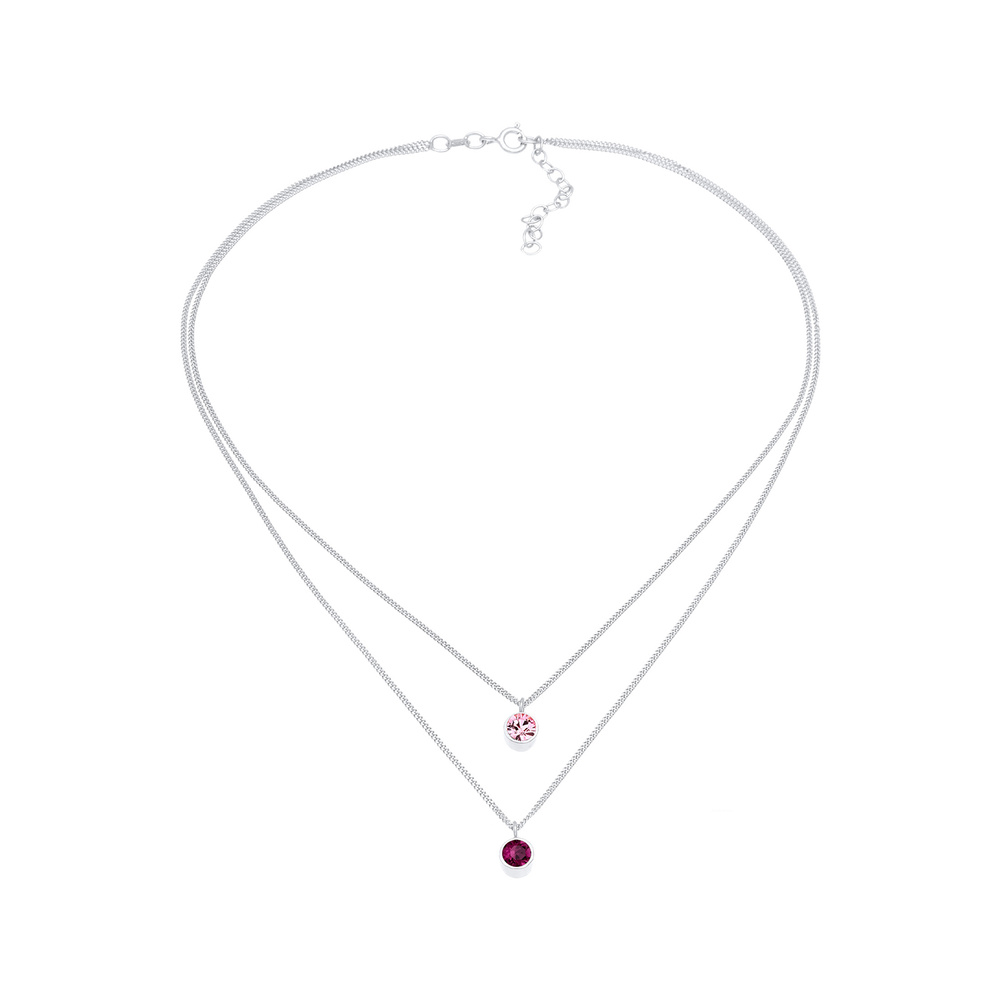 Elli Elli Collier Ronde de cristaux en argent sterling 925 collier