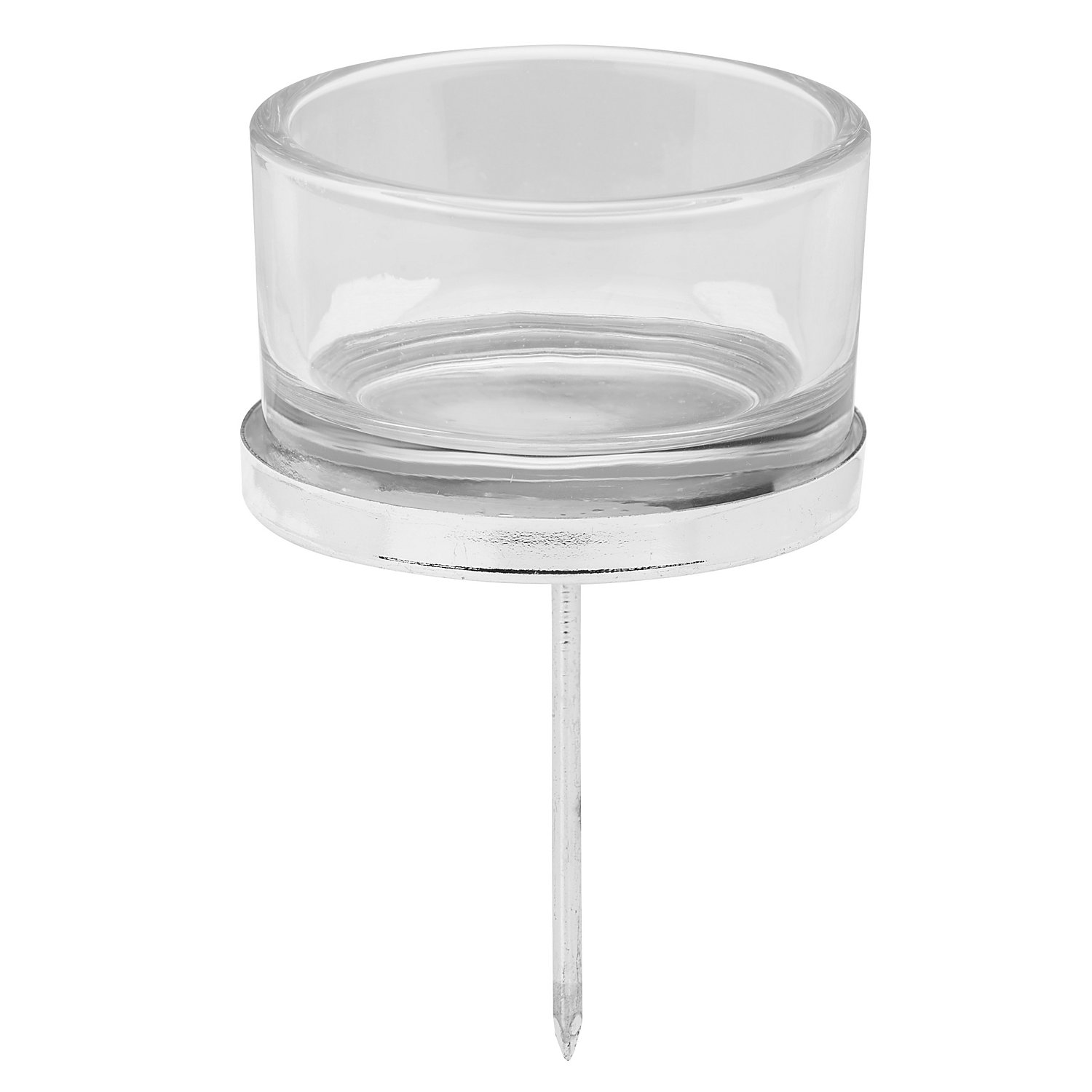 Teelichthalter, silber, 5 cm Ø, 4 Stück