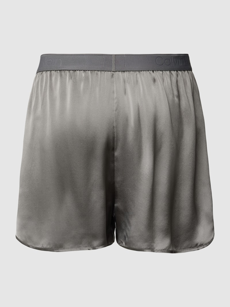 Boxershorts aus Seide mit elastischem Bund in dunkelgrau