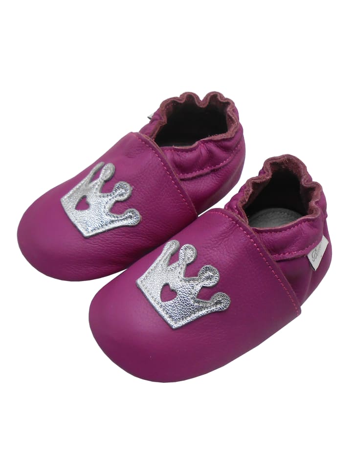 Yalion Leder-Krabbelschuhe 