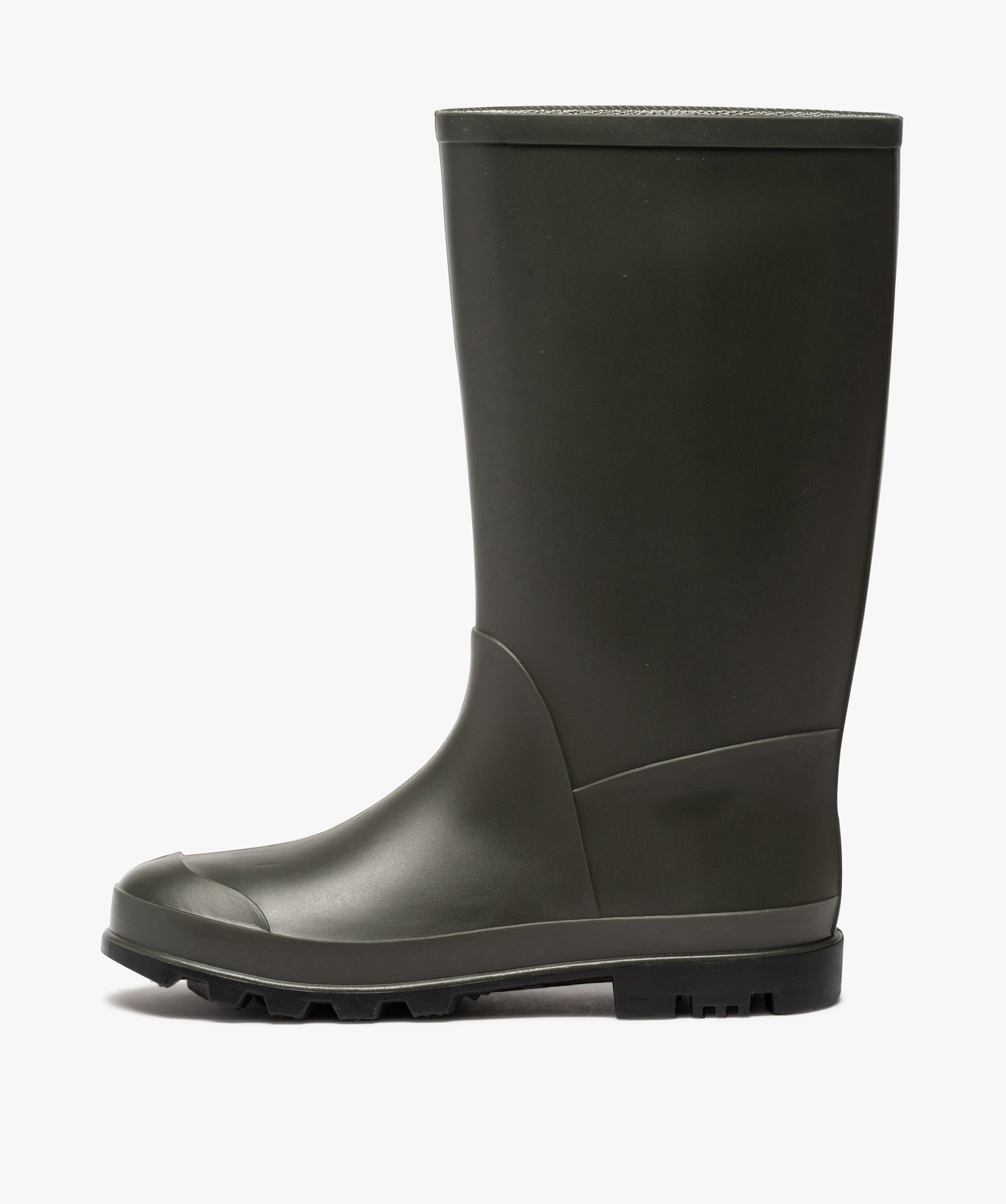 Bottes de pluie femme unies à semelle crantée kaki | GEMO