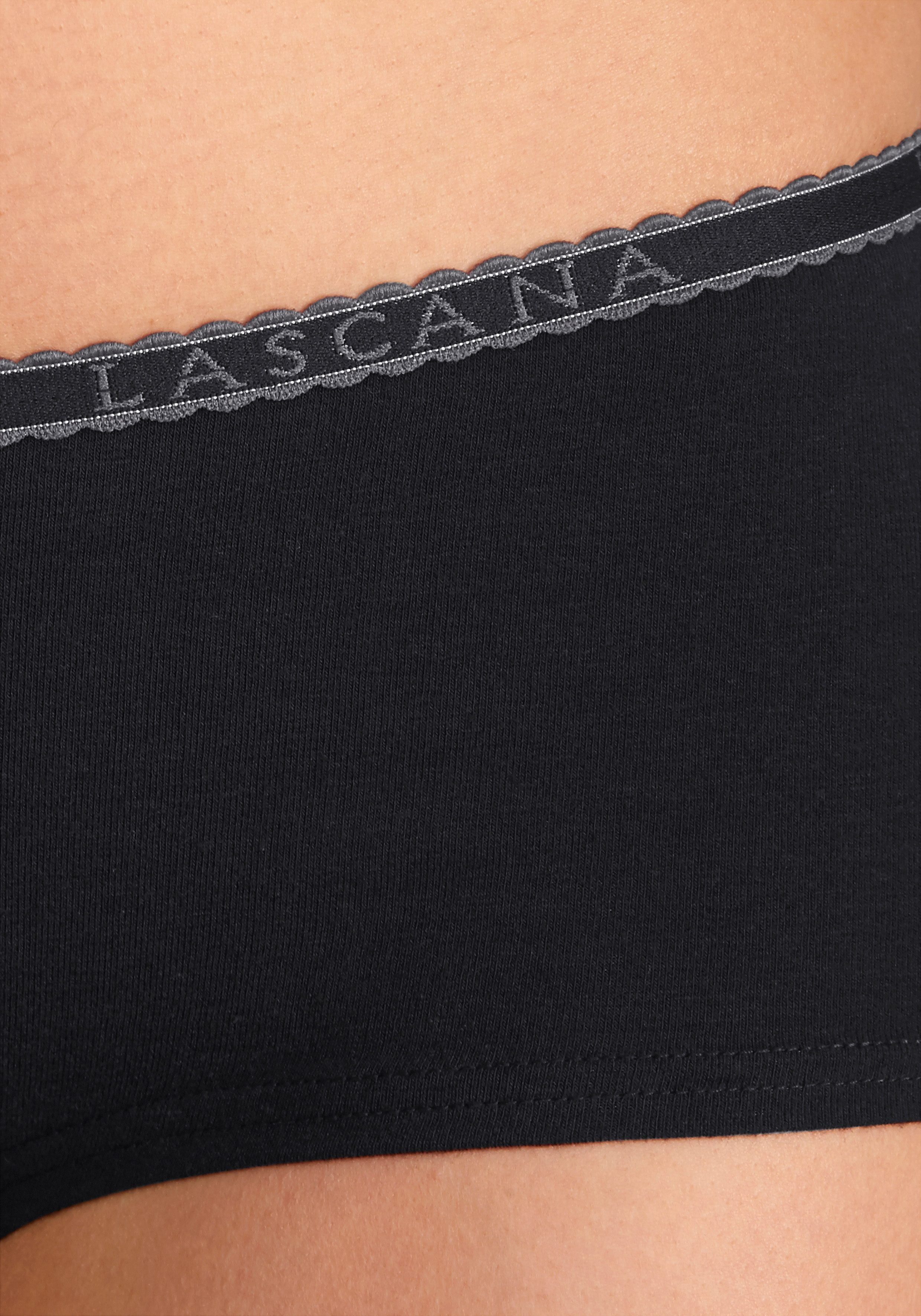LASCANA Panty (Packung, 4-St) aus elastischer Baumwoll-Qualität
