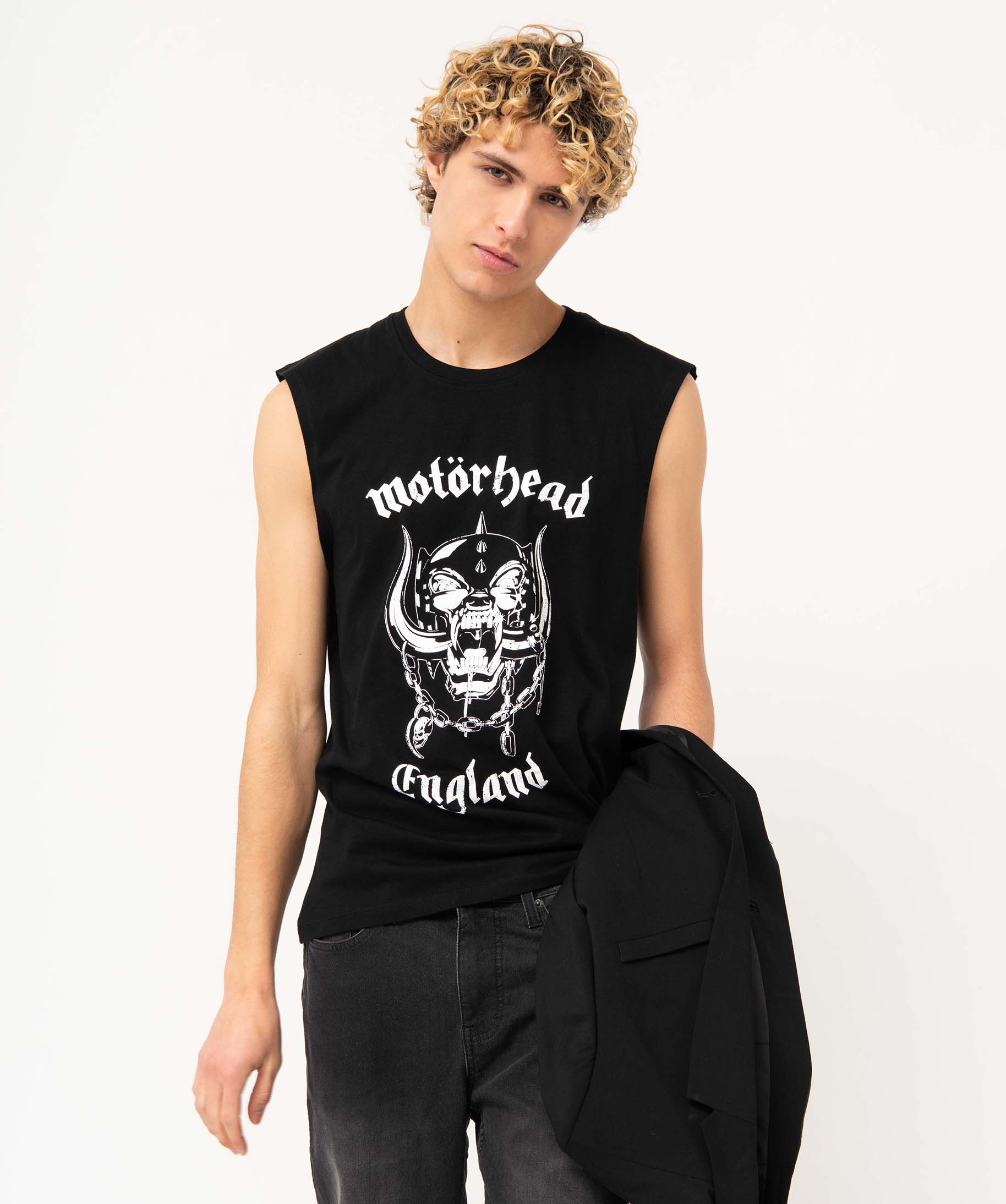 Tee-shirt homme sans manches imprimé - Motrhead noir | GEMO