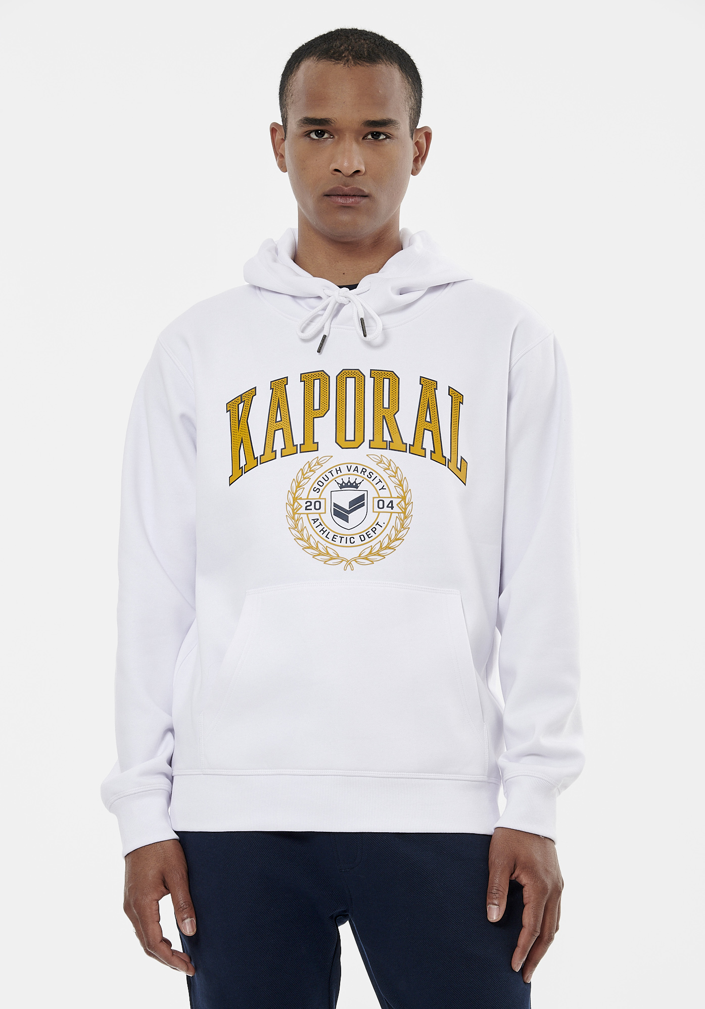 RAMS   Sweat université blanc marine homme