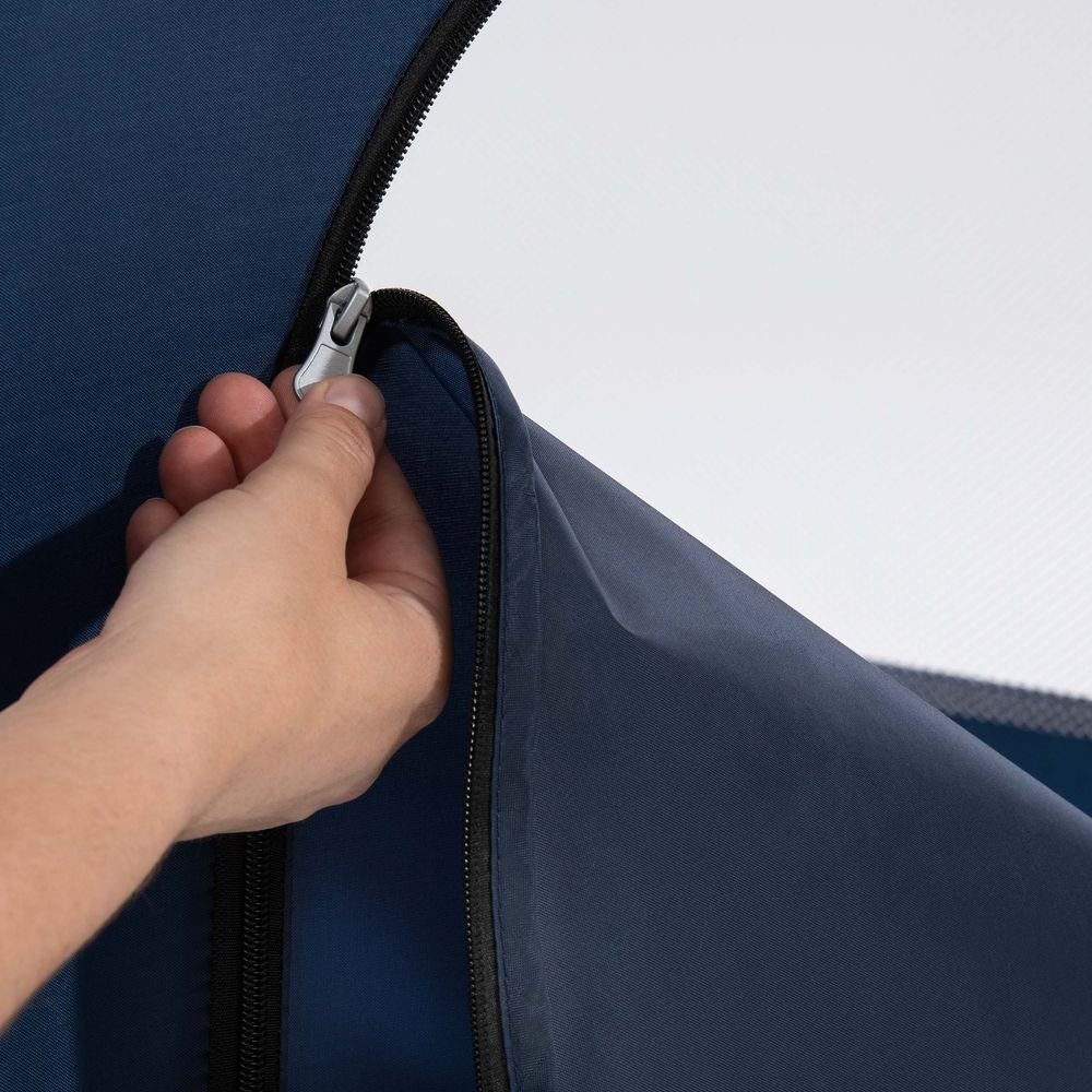 Hauck Baby-Reisebett Dream'n Play Plus - Navy, Baby Kinder Reisebett mit Matratze, 2 Spannbettlaken & Insektenschutz