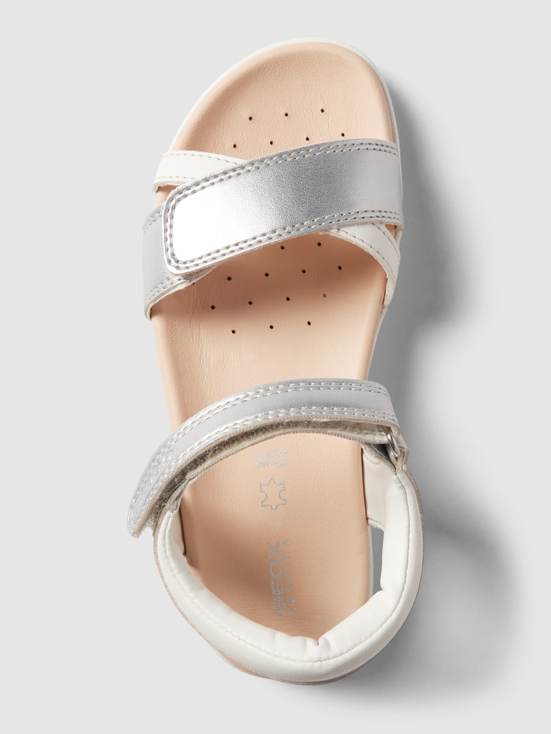 Sandalen im Metallic-Look Modell 'BOREALIS' in silber