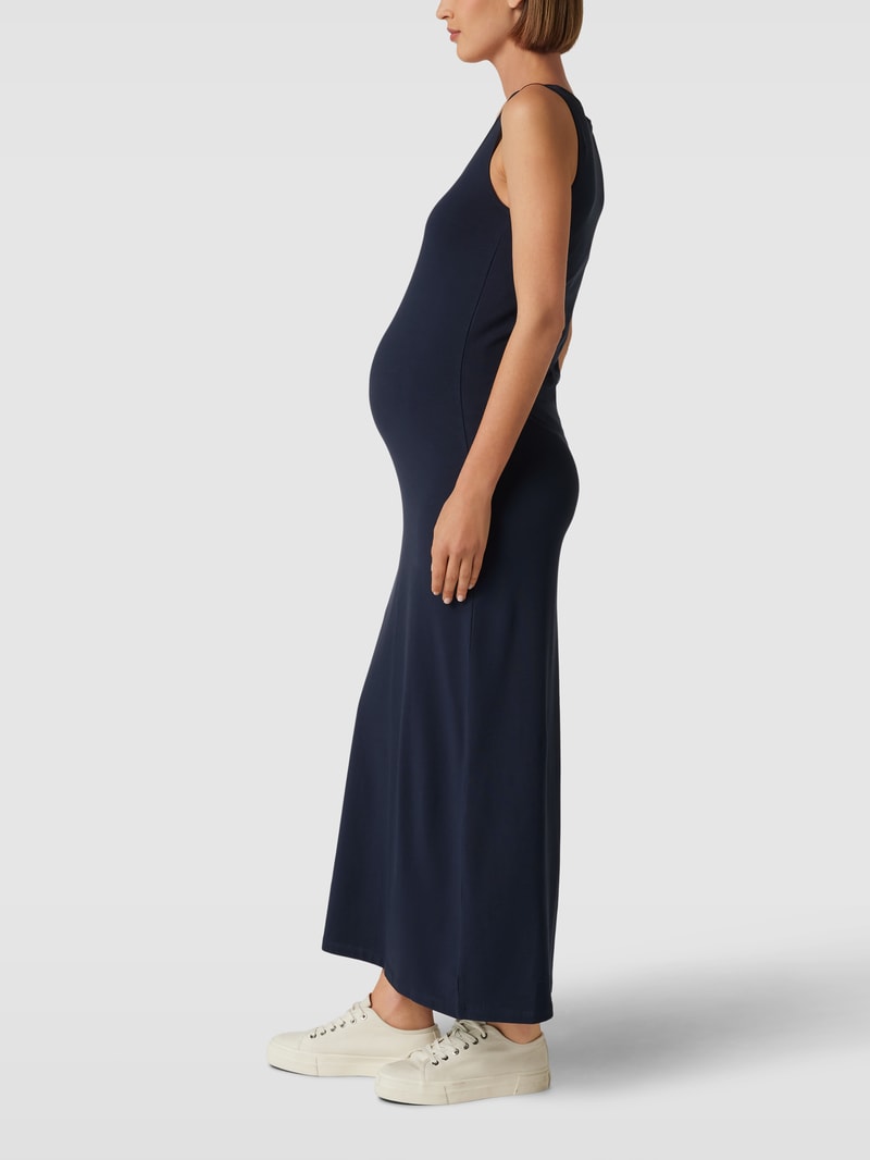 Umstands-Kleid in unifarbenem Design Modell 'MIA' in marineblau