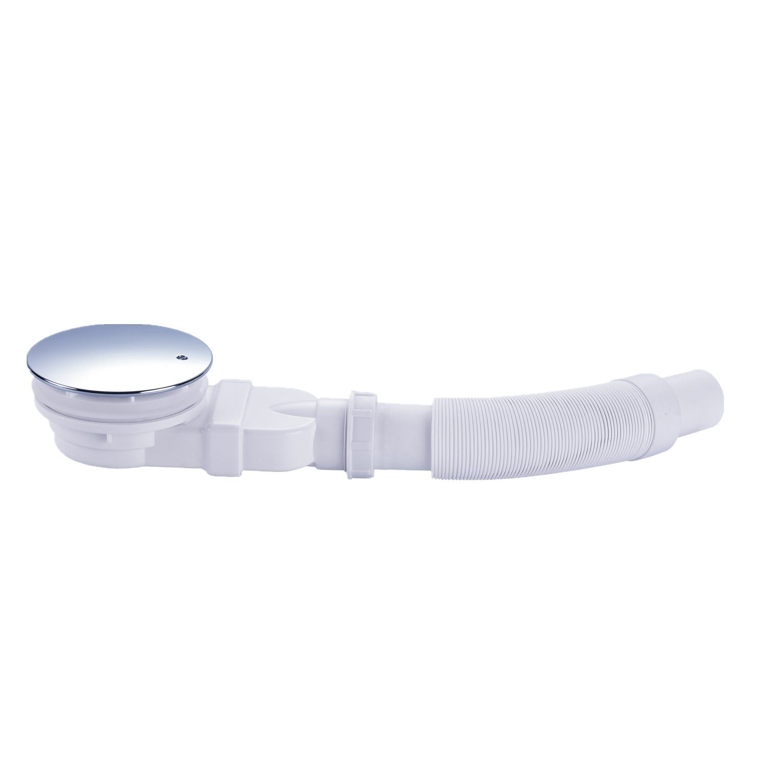IMPTS Ablaufgarnitur (SET) Duschablauf mit Geruchsstop Haarsieb Flexschlauch
