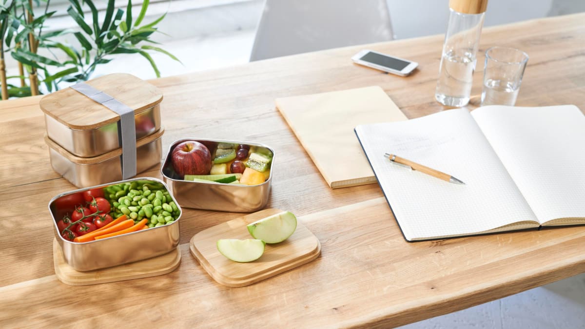 Doppelte Lunchbox. Dos