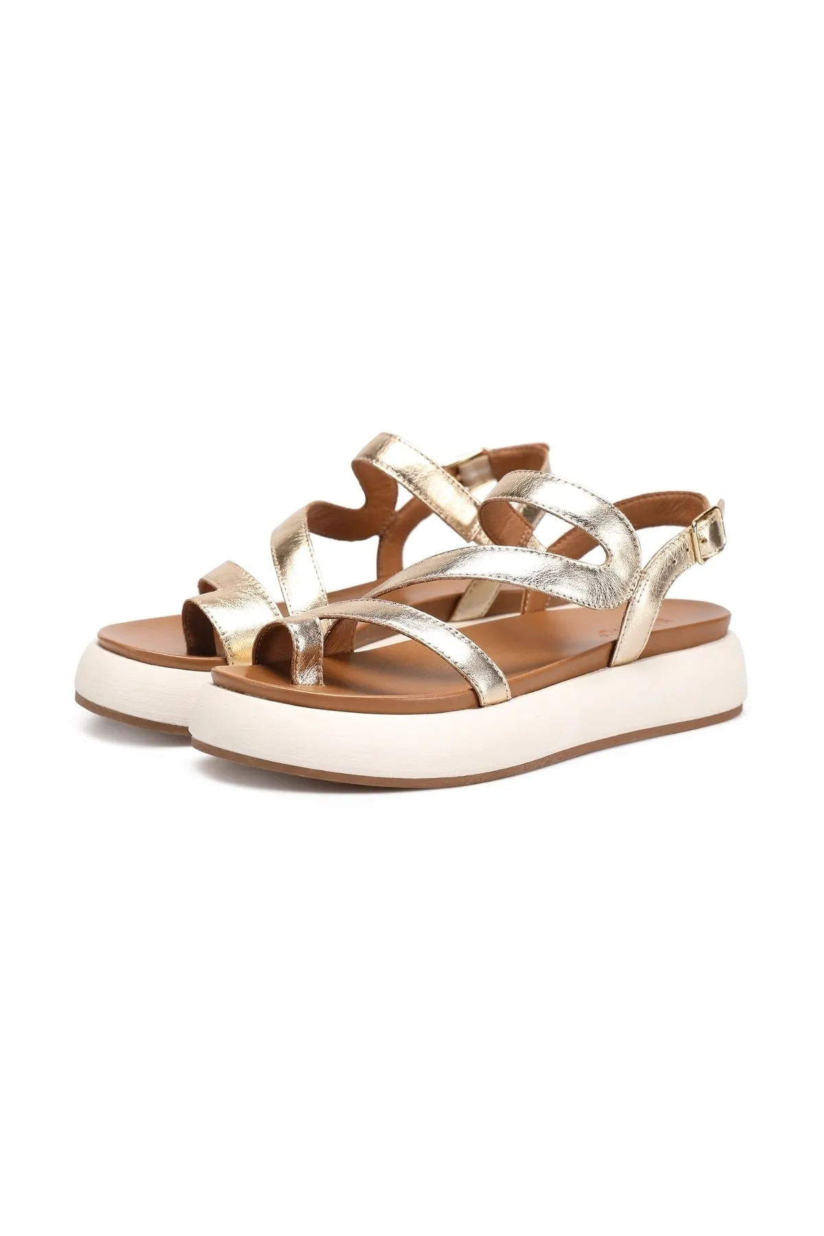 INUOVO  Sandalette - Goldfarben - Flacher Absatz