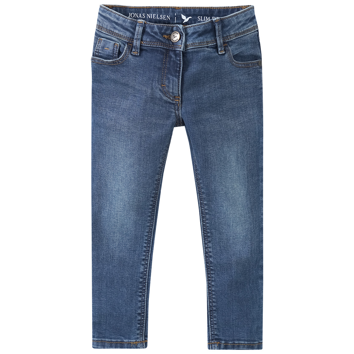 Mädchen Slim-Jeans mit verstellbarem Bund