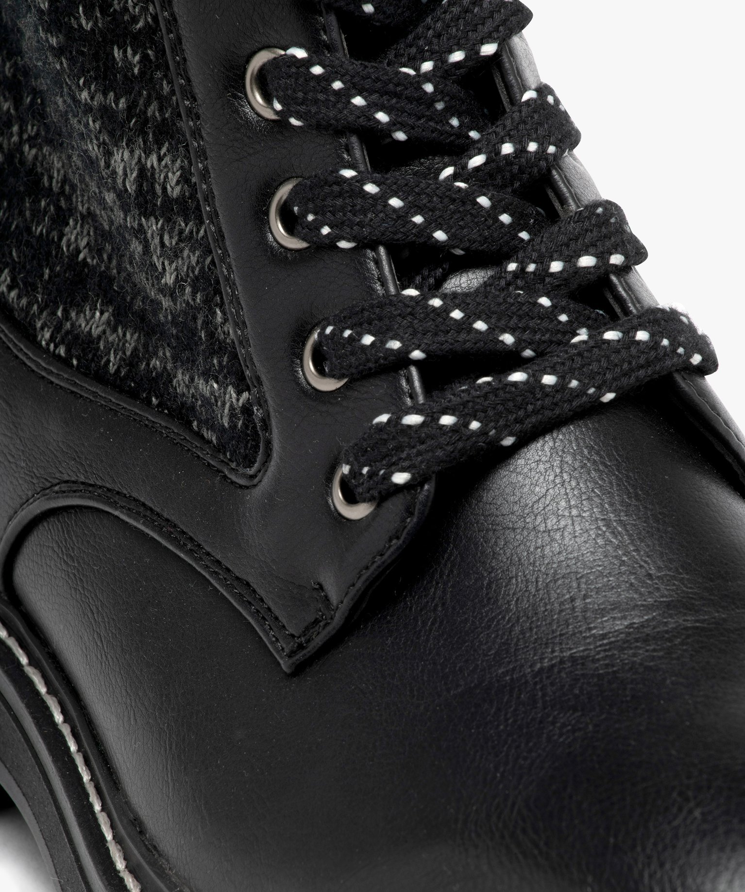 Boots femme unies en maille élastique style chaussette à s... noir | GEMO
