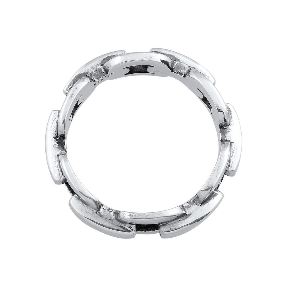 KUZZOI KUZZOI Bague Chaîne pour homme d'aspect robuste en argent sterling 925 Bague