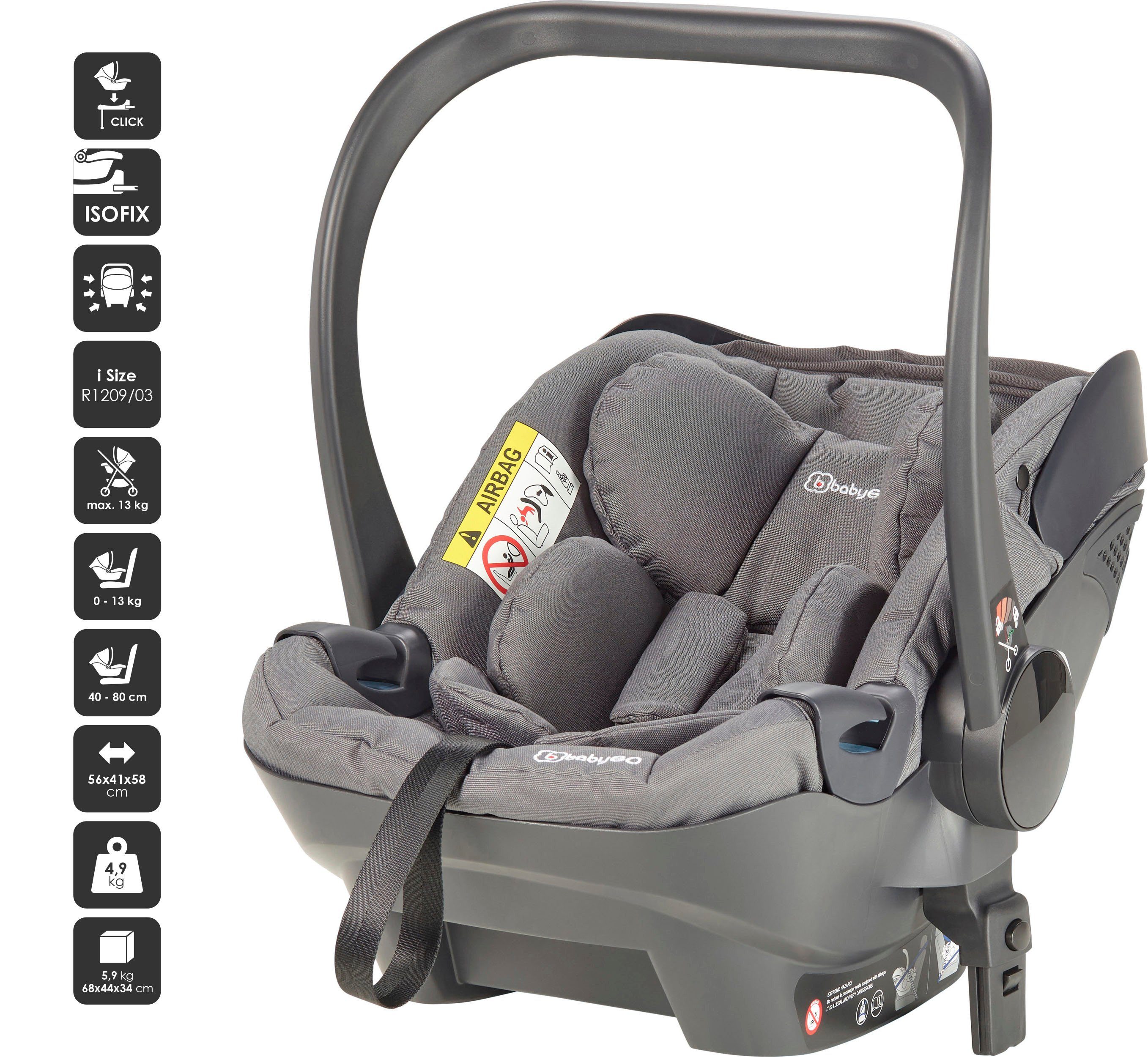 BabyGo Babyschale Ultra I Size, bis: 15 Monate, für 40-80 cm