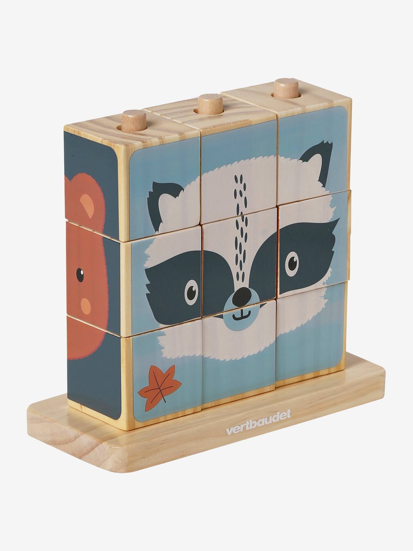 Vertbaudet Stapel-Puzzle aus Holz FSC - natur