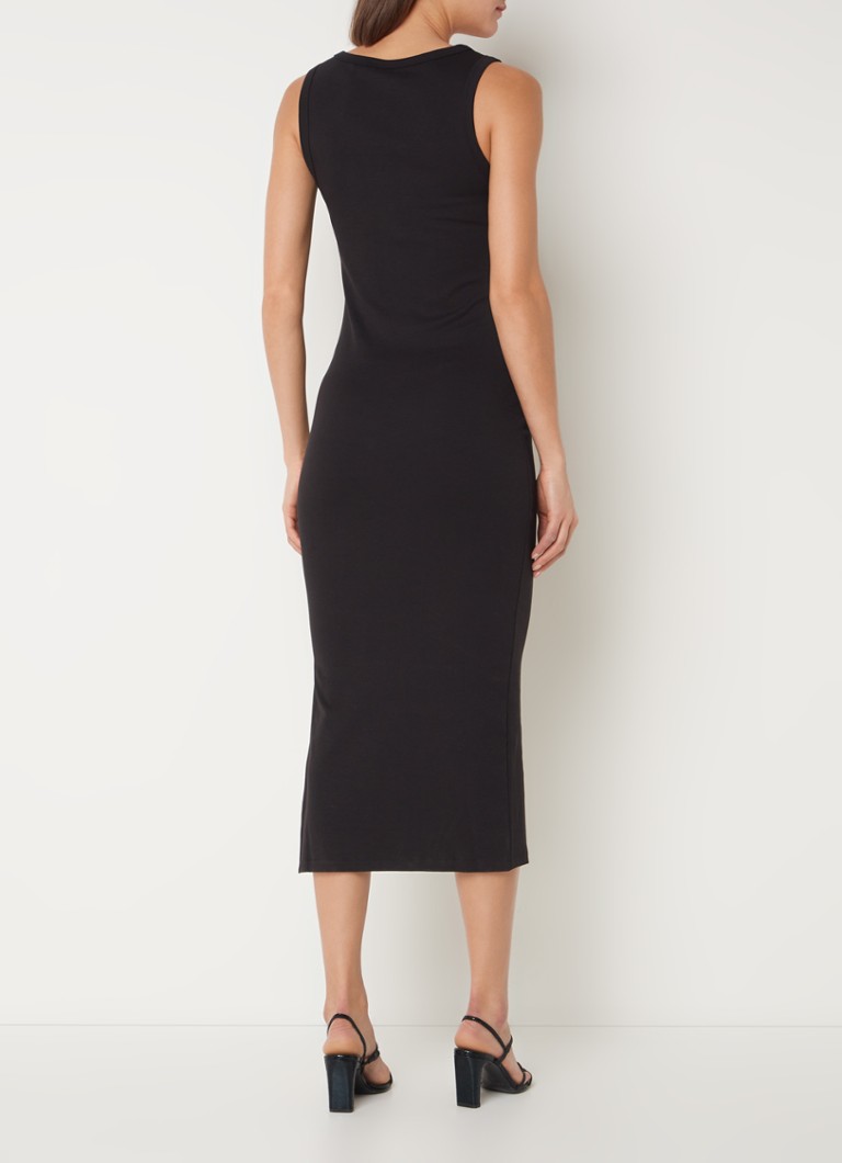 Rochie lungă Nalimera de la HUGO BOSS cu logo și crăpătură