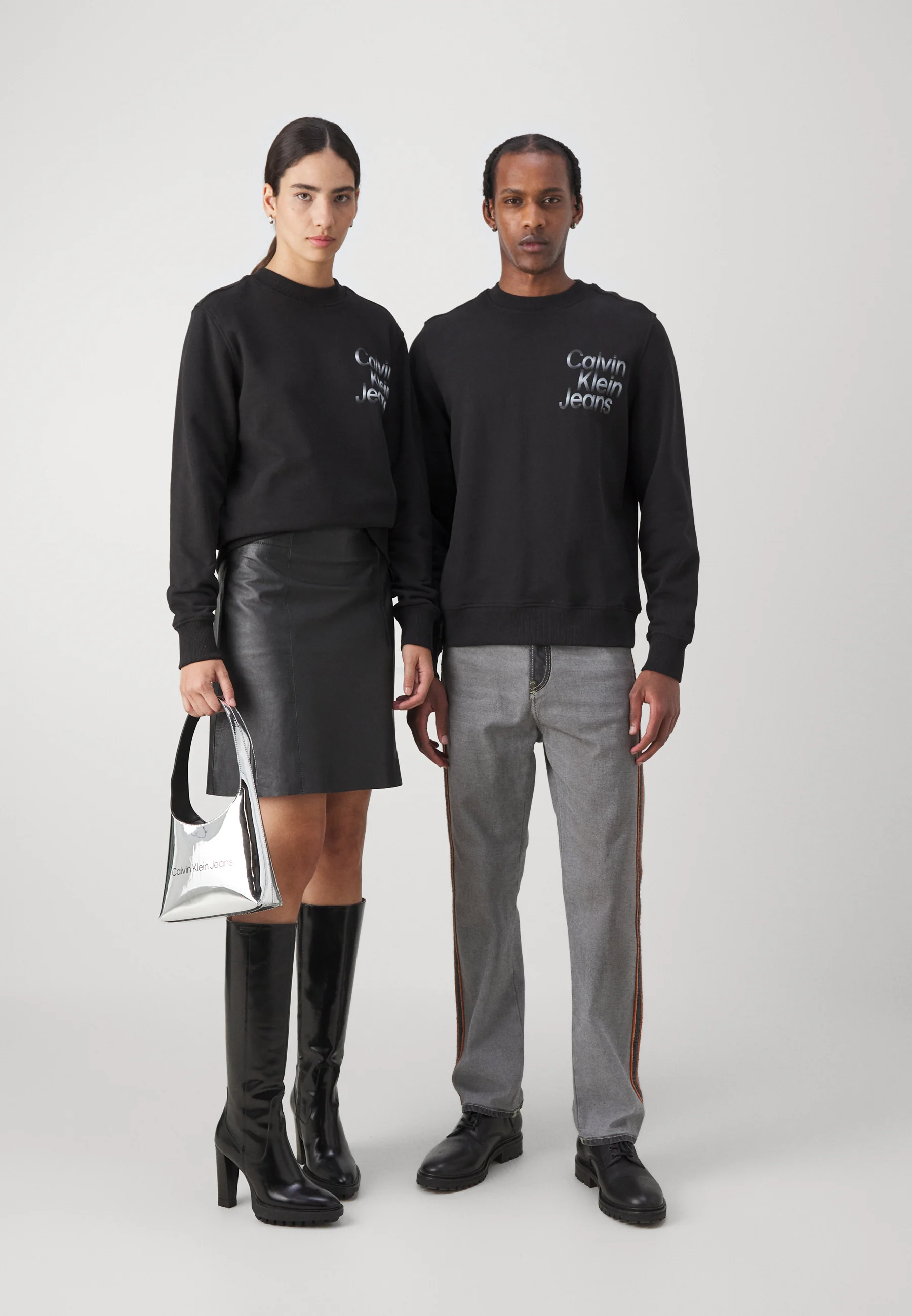 Calvin Klein Jeans DIFFUSED STACKED UNISEX - Sudadera