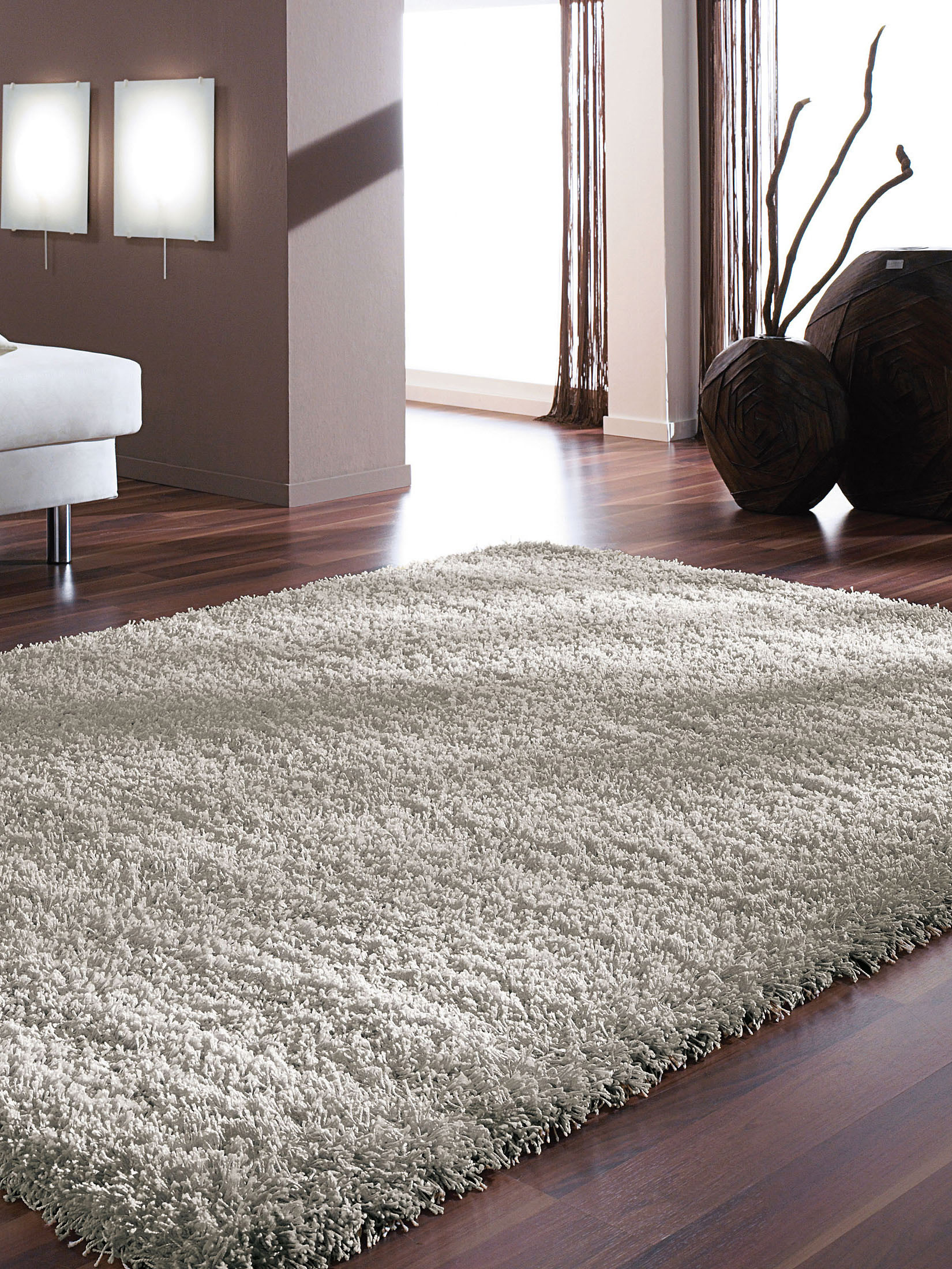 Creation Hochflor-Teppich, Hellgrau
