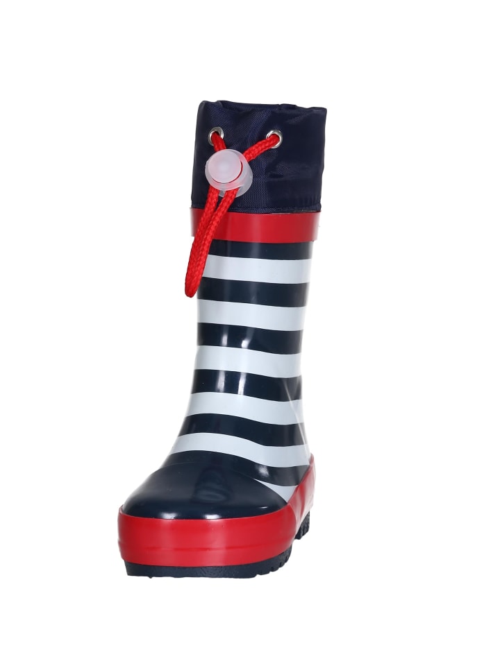 Playshoes Gummistiefel maritim in Marine/weiß günstig kaufen