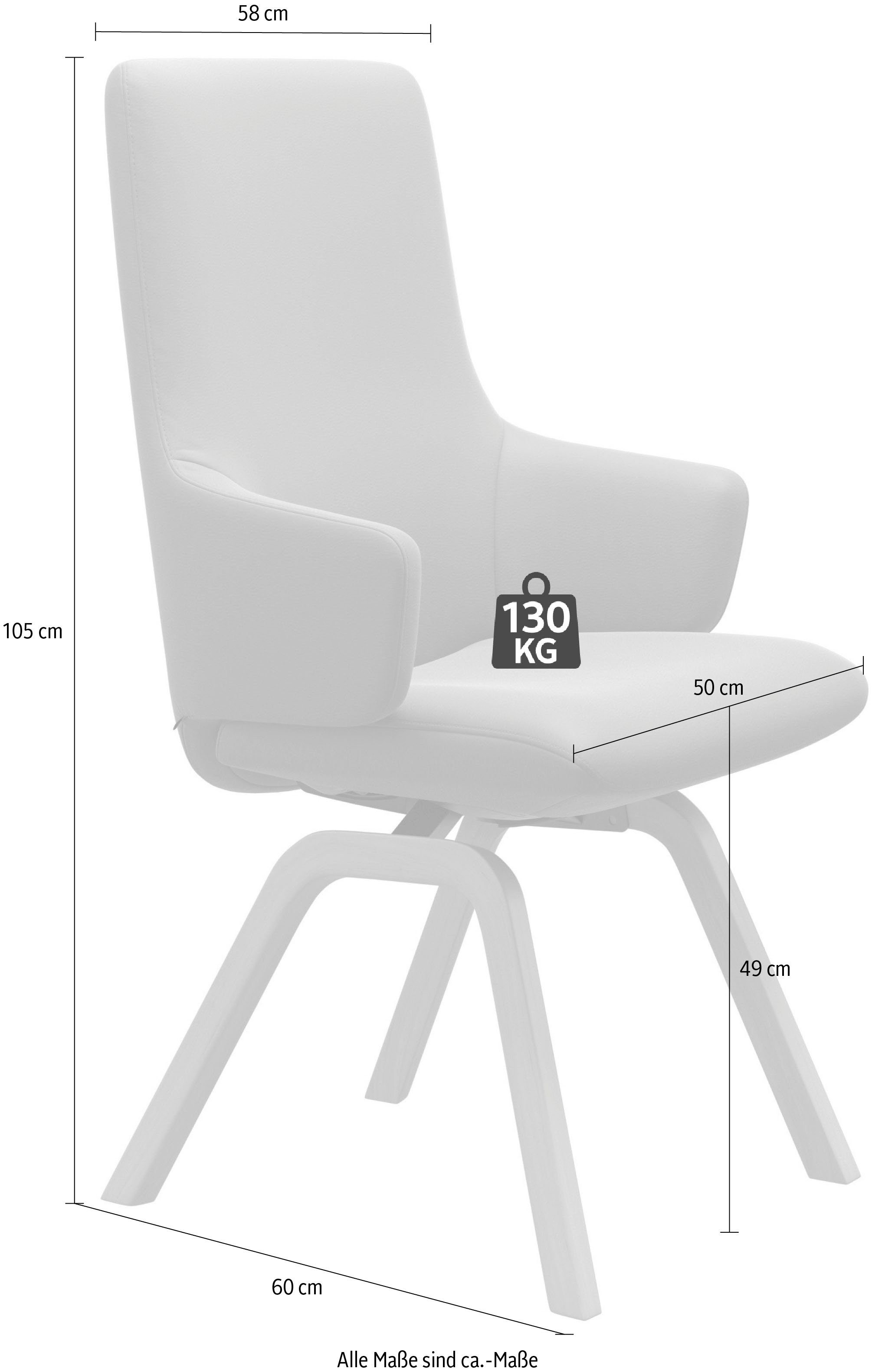 Stressless® Polsterstuhl Laurel, High Back mit Armlehne, Größe L, mit schräggestellten Beinen