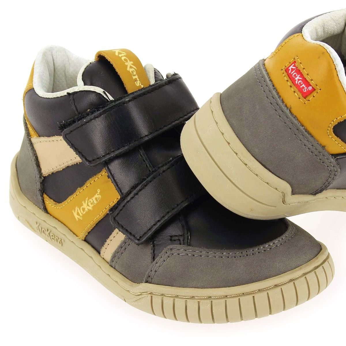 Kickers  WINCKY VEL - Gris jaune