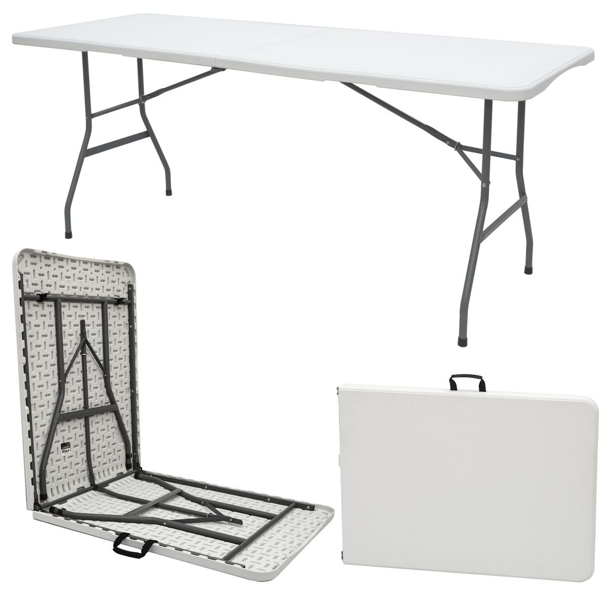 AMANKA 180x70 weißer Gartentisch