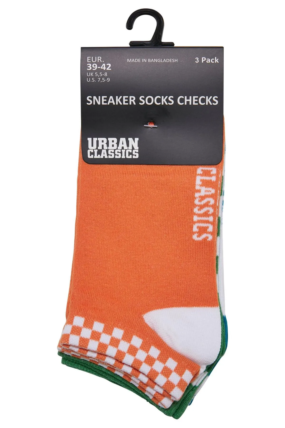 Urban Classics  Accessoires Sneaker Socken Karo 3er Pack