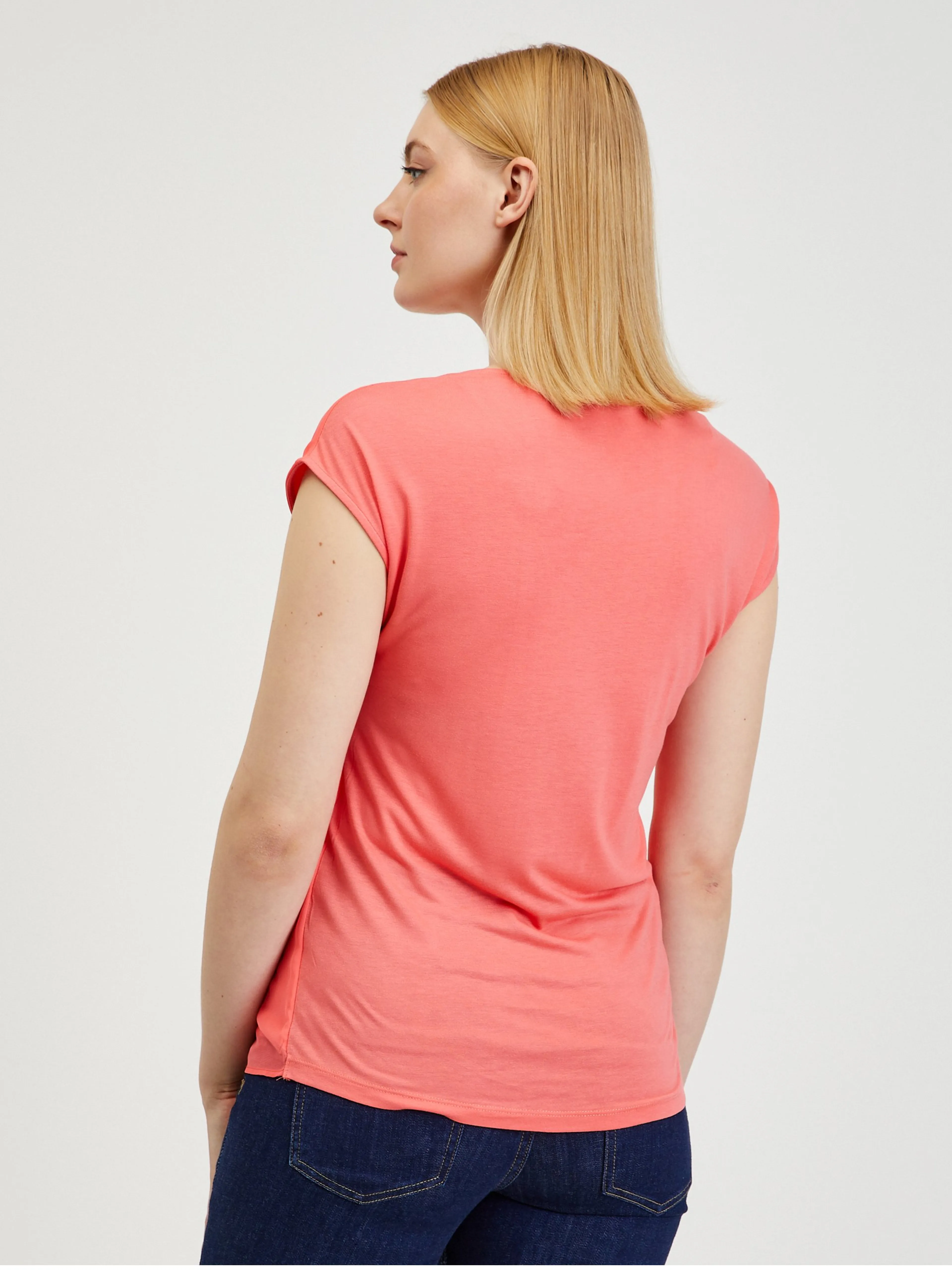 Korallenfarbenes Damen T-Shirt ORSAY