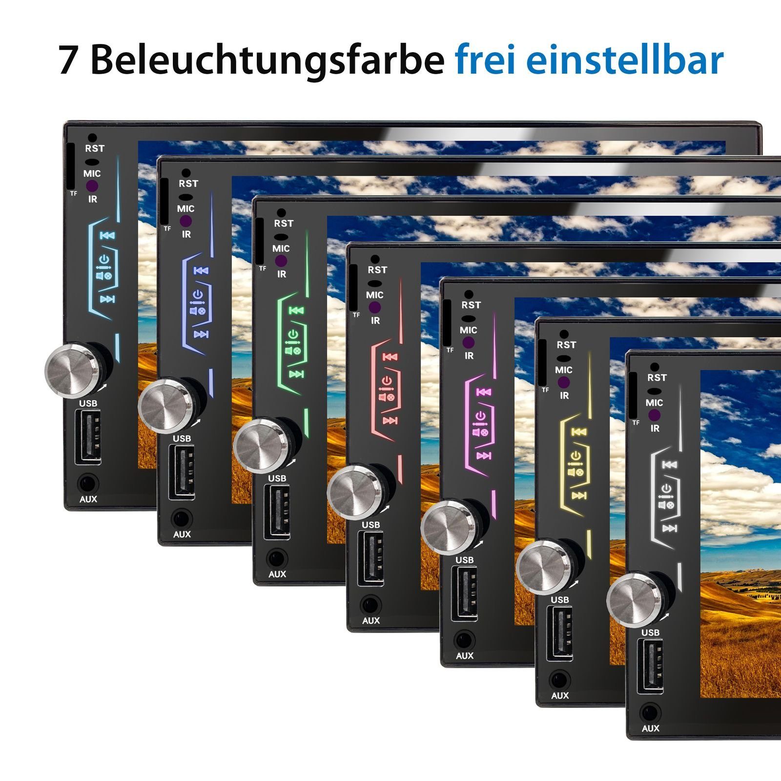 XOMAX XM-2V783 Autoradio mit 7 Zoll Bildschirm, Bluetooth, USB, SD, 2 DIN Autoradio