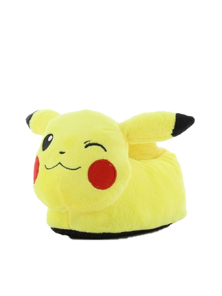 Pokémon Hausschuhe mit Pokémon Pikachu Motiv, in Gelb, Schlupfschuh günstig kaufen