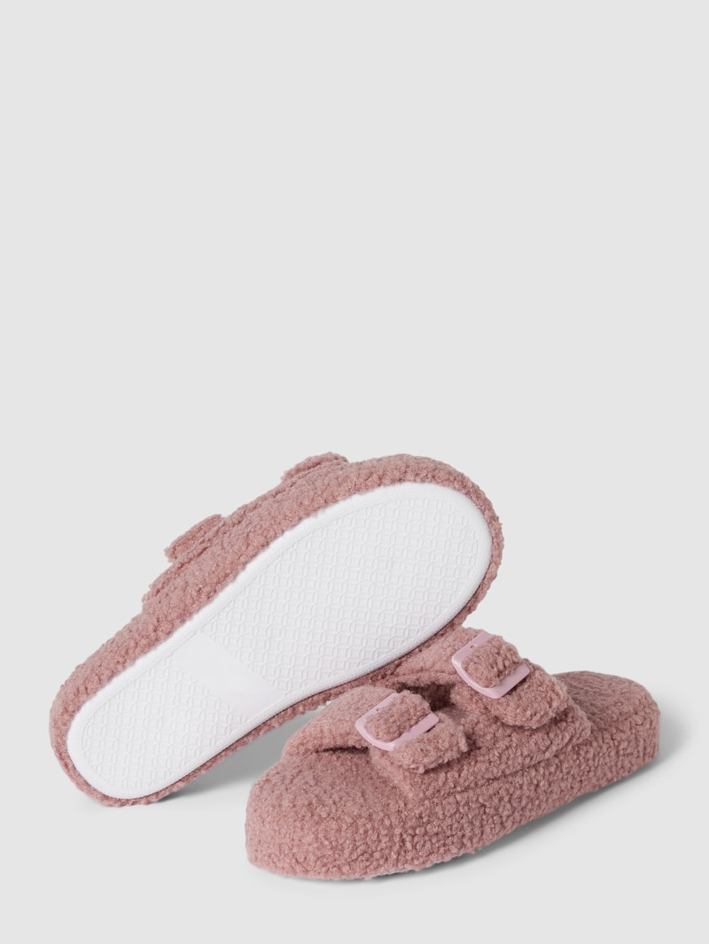 Hausschuhe aus Teddyfell in rosa