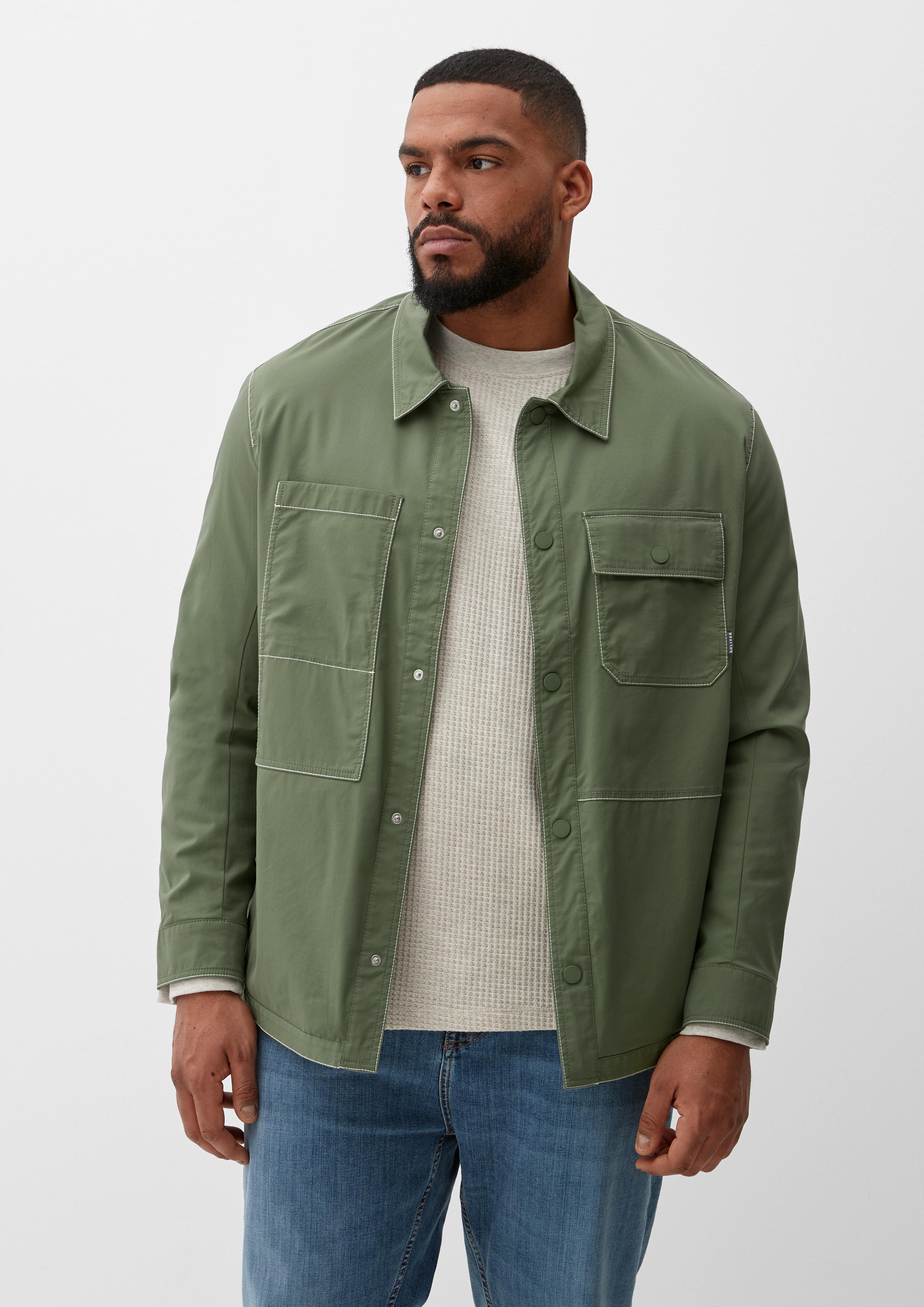 Twill-Overshirt mit Brusttaschen  2133032-7814