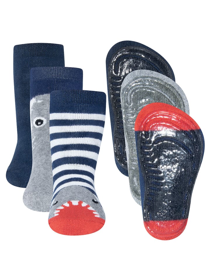 ewers 3er-Set Stoppersocken ABS 3er Pack Hai in blau günstig kaufen