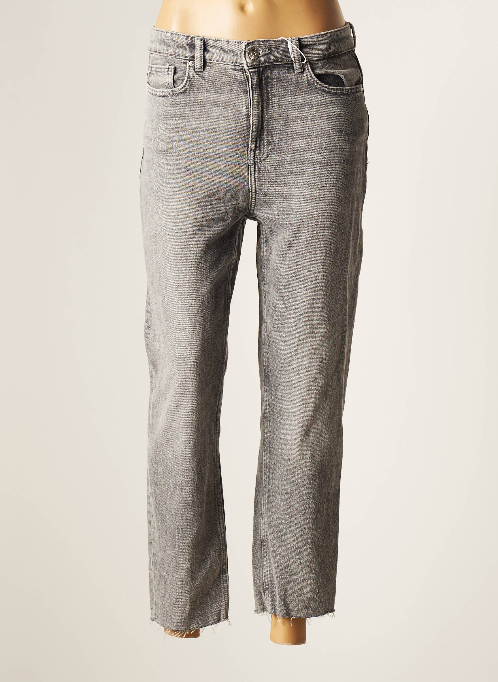Only Jeans Coupe Droite Femme couleur gris