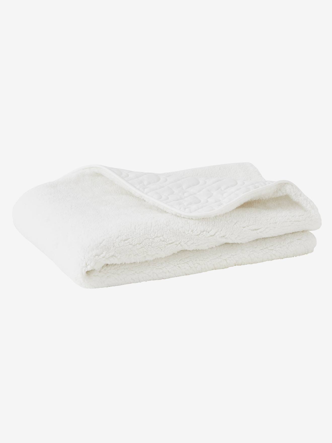 Couverture en sherpa PETIT MOUTON miel / écru