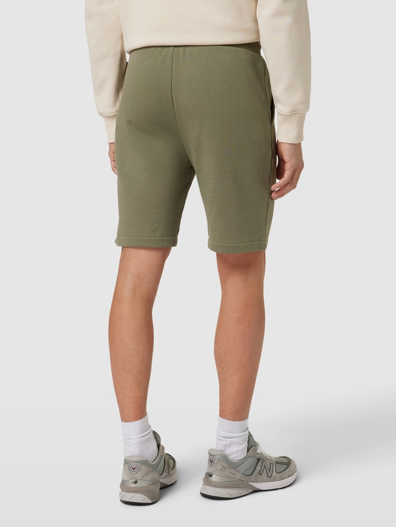 Sweatshorts mit Logo-Stitching in olivgrün