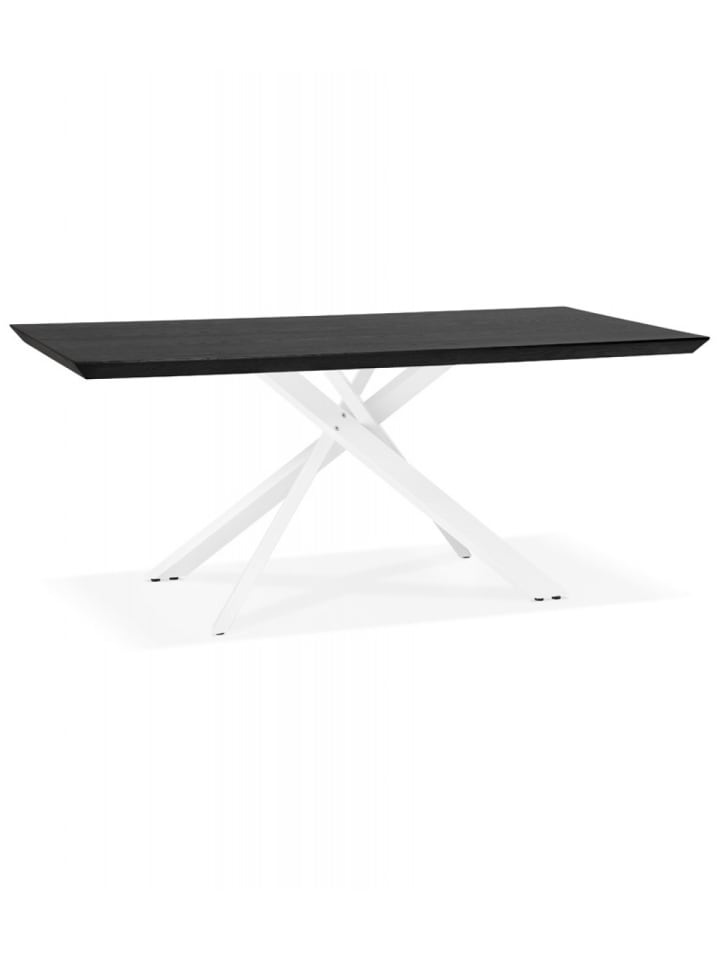 KADIMA DESIGN Esstisch WALABY | Esszimmertisch mit X-Förmigem Bein in Schwarz-Weiß günstig kaufen onesize