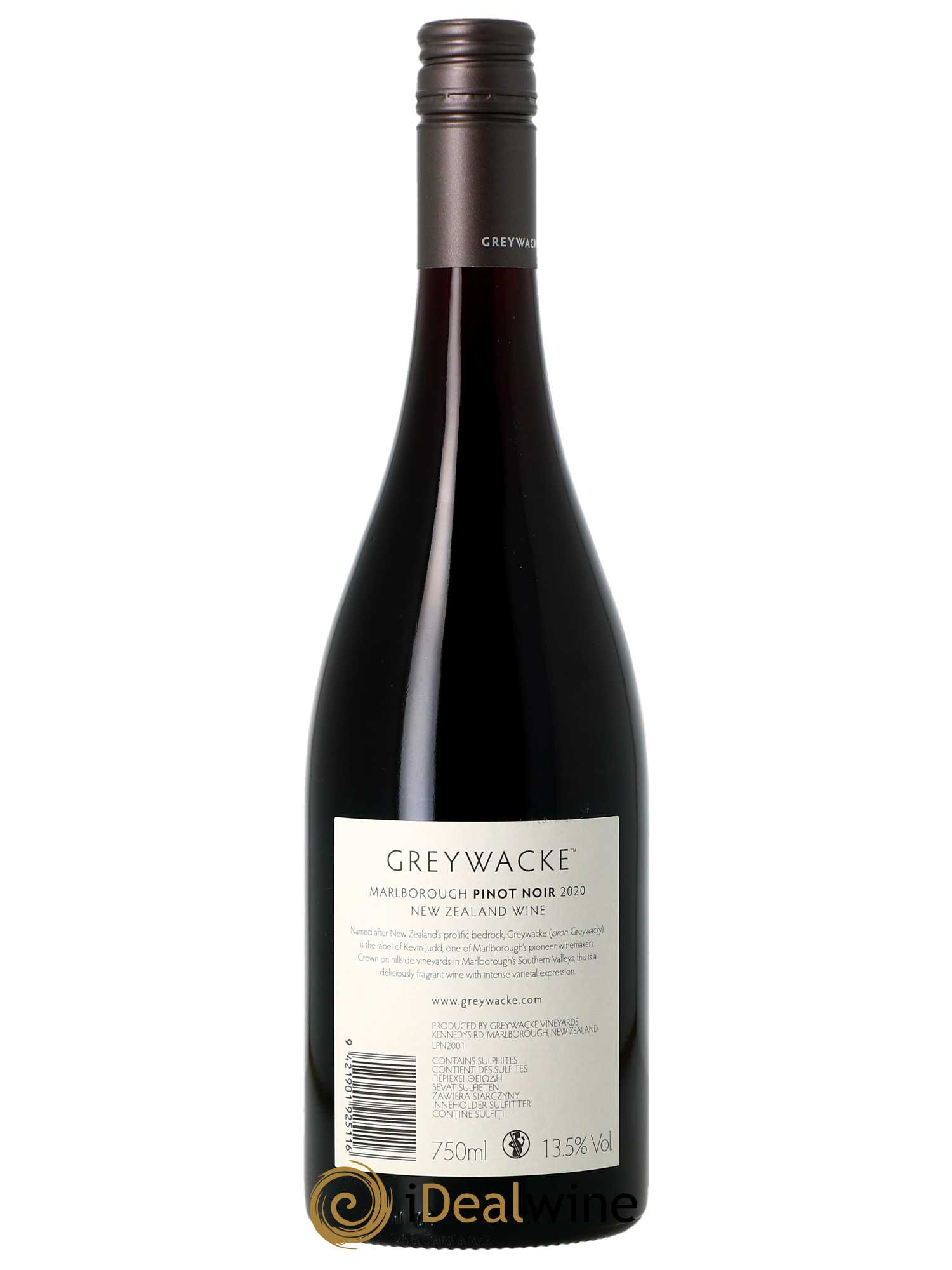 Marlborough Greywacke Pinot Noir  2020 - Lot de 1 Bouteille