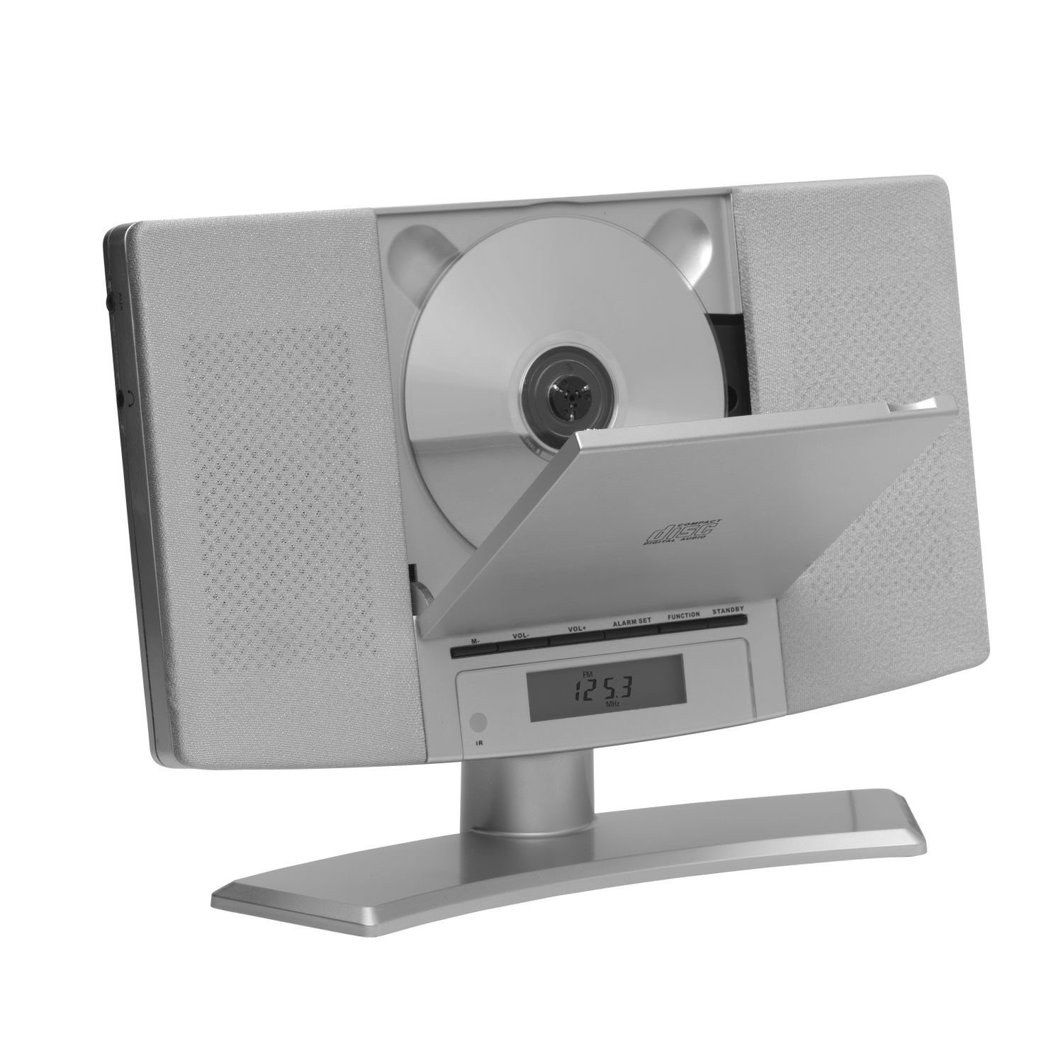 Denver MC-5220 Silber Microanlage (UKW Radio, AUX-IN, Kophörerausgang, wandmontage geeignet)