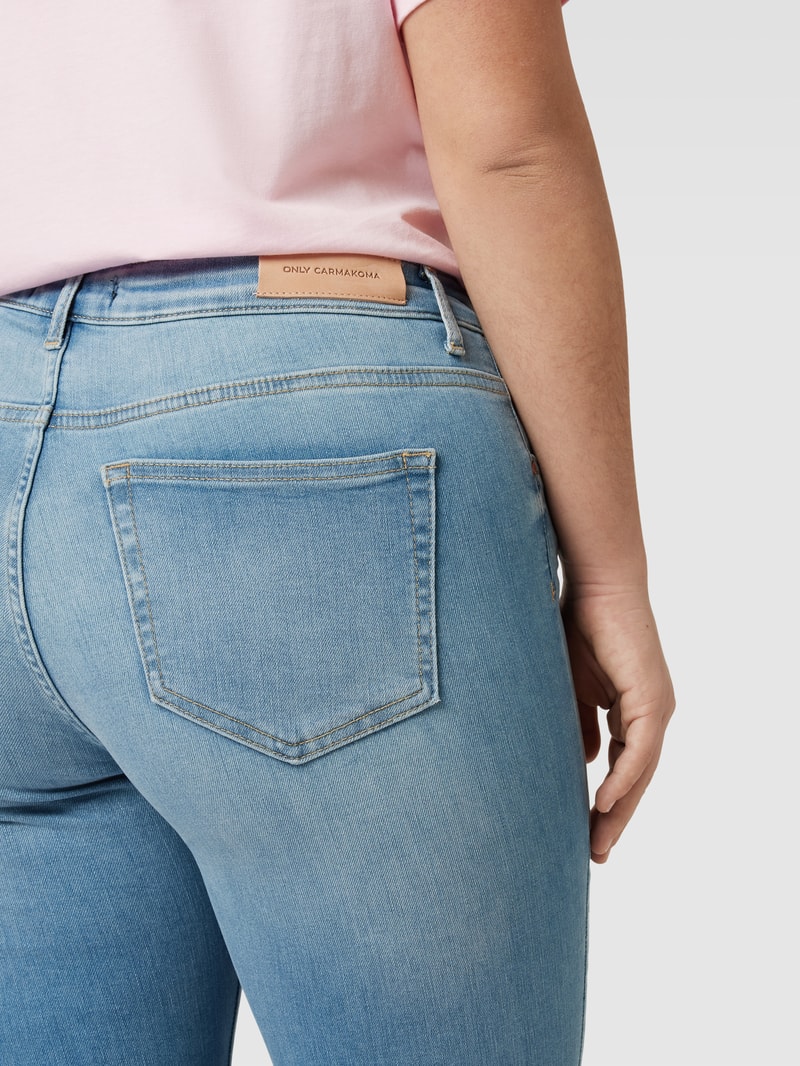 Skinny Fit Jeans mit ausgefranstem Saum Modell 'WILLY' in jeans