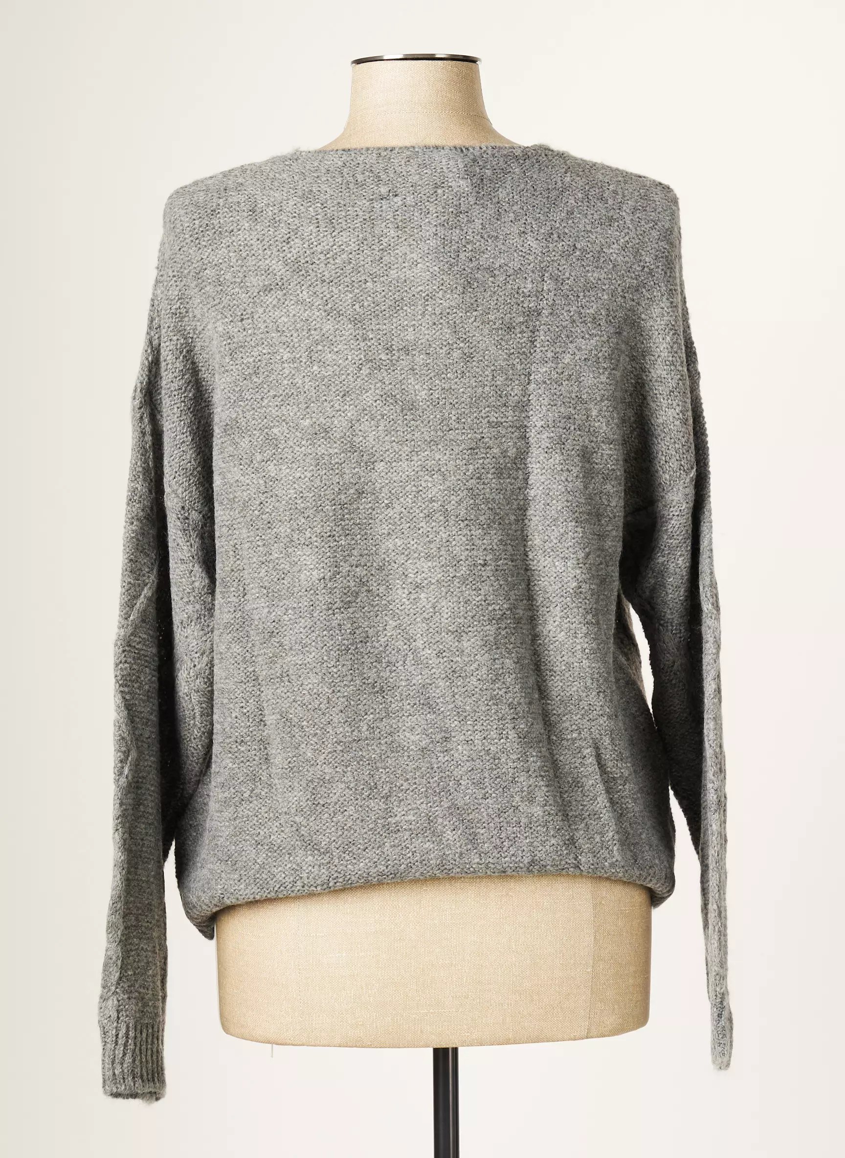Blanc Boheme Cardigans Femme couleur gris
