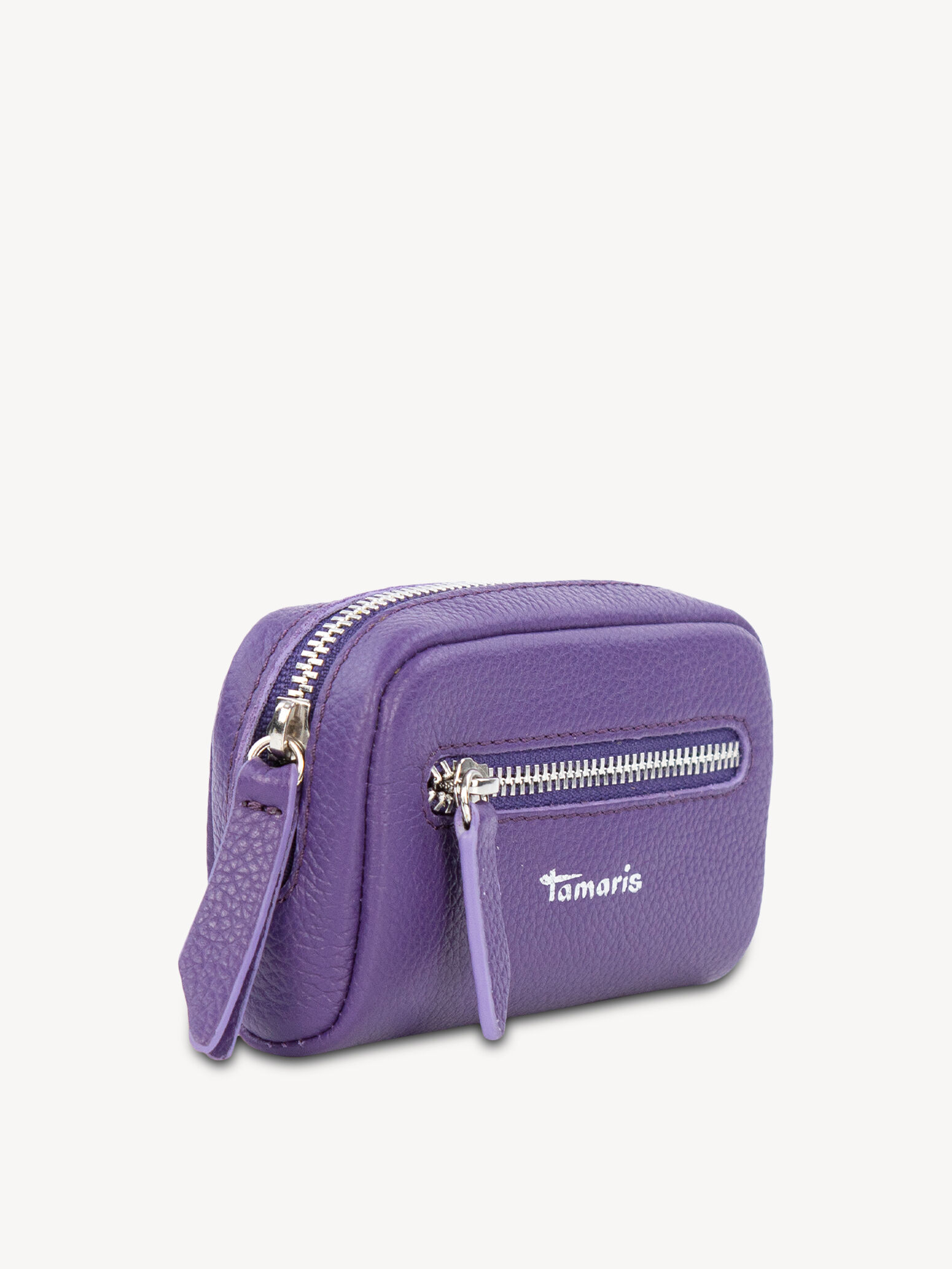 Étui à clés en cuir - mauve