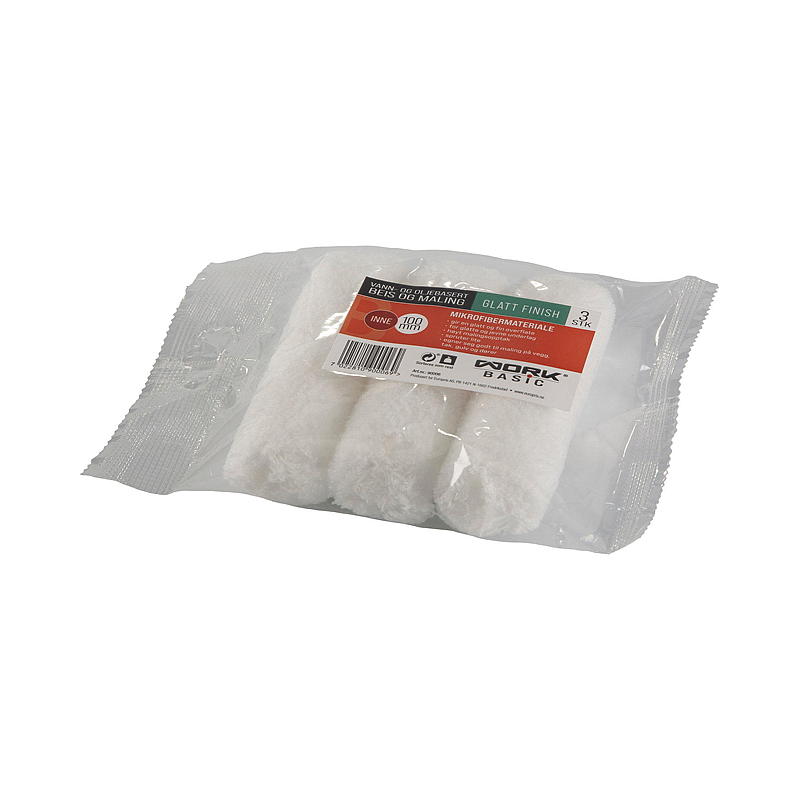 Work Basic Rulle 3-pk 100 mm mikrofiber, Work