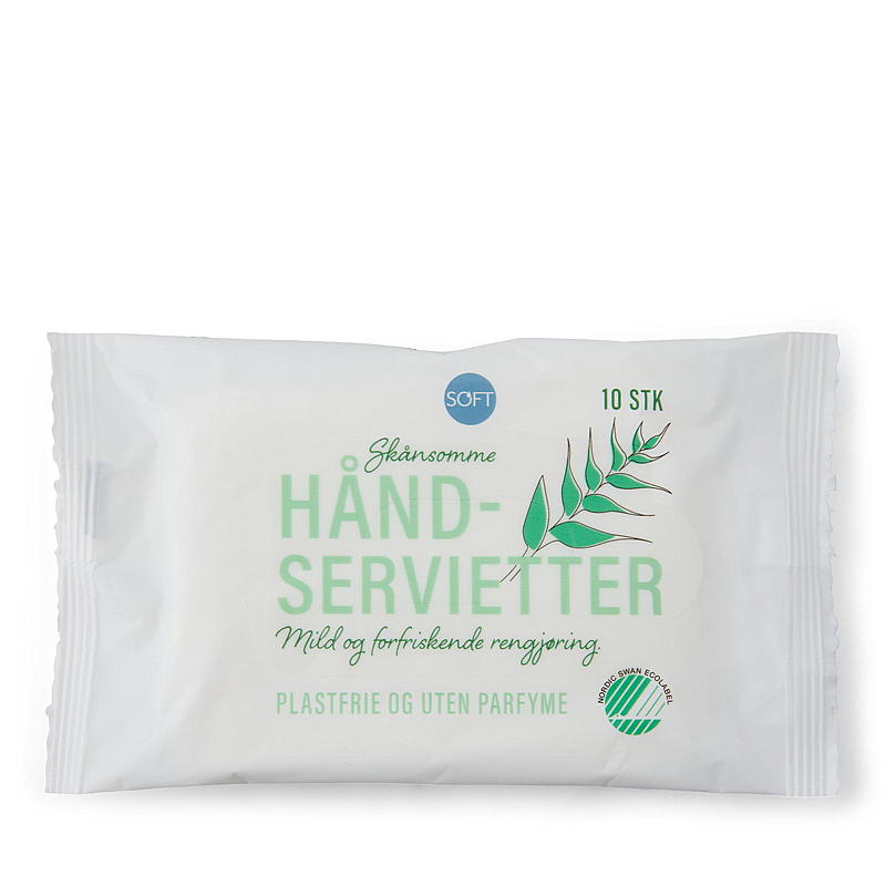 Soft Våtserviett 10 stk Aloe vera reisepakning