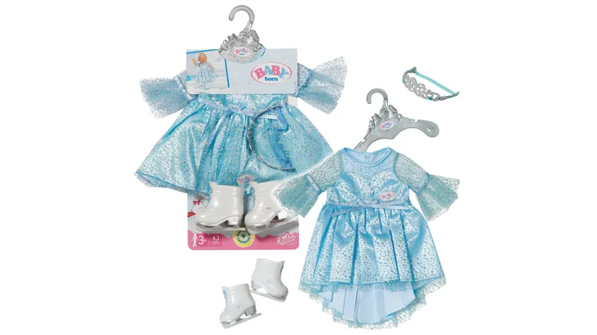 BABY born Eisprinzessin Kleid mit Schlittschuhen 43 cm